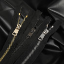 Молния MaxZipper мет. Титан №5 2 замка золото 90см цв.F322 черный уп.10 шт