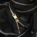 Молния MaxZipper мет. Титан №5 2 замка золото 90см цв.F322 черный уп.10 шт