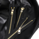 Молния MaxZipper мет. Титан №5 2 замка золото 90см цв.F322 черный уп.10 шт