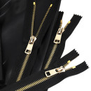 Молния MaxZipper мет. Титан №5 2 замка золото 90см цв.F322 черный уп.10 шт