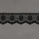Кружево на сетке KRUZHEVO арт.TR.2106 шир.35мм цв.04 черный уп.10м