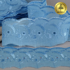 Кружево шитье арт.ТСВ-20S1 (2194) шир.5см цв.182 голубой 100% п/э, уп.13,71м