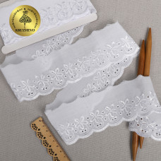 Кружево шитье KRUZHEVO арт.ТСВ-20S18 шир.6см цв.001 белый, уп.2,5м