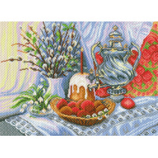 Рисунок на канве МАТРЕНИН ПОСАД арт.37х49 - 1767 Пасхальный натюрморт