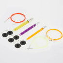 50616 Knit Pro Набор Starter Set съемных спиц для вязания Trendz 3 вида спиц в наборе 4,5,6 мм тросик 60,80,100см
