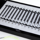 41620 Knit Pro Подарочный набор Interchangeable Needle Set съемных спиц для вязания Karbonz карбон, черный, 8 видов спиц в наборе