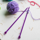 51193 Knit Pro Спицы прямые для вязания Trendz 5мм/30см, акрил, фиолетовый, 2шт
