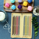 47408 Knit Pro Набор прямых спиц для вязания Zing 40см (2,5мм, 3мм, 3,5мм, 4мм, 4,5мм, 5мм, 5,5мм, 6мм), алюминий, 8 видов