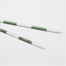 42121 Knit Pro Спицы съемные для вязания SmartStix 3мм для длины тросика 28-126см, алюминий, серебристый/нефритовый