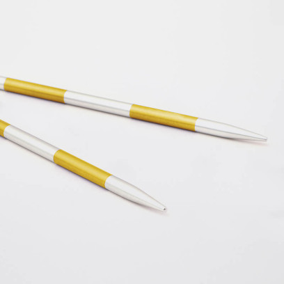 42123 Knit Pro Спицы съемные для вязания SmartStix 3,5мм для длины тросика 28-126см, алюминий, серебристый/хризолитовый