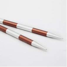 42128 Knit Pro Спицы съемные для вязания SmartStix 5,5мм для длины тросика 28-126см, алюминий, серебристый/охра