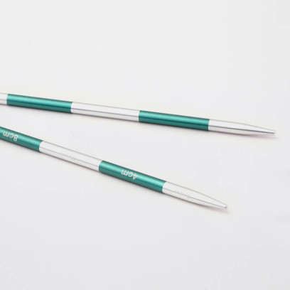 42142 Knit Pro Спицы съемные для вязания SmartStix 3,25мм для длины тросика 20см, алюминий, серебристый/изумрудный