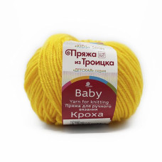 Пряжа для вязания ТРО Кроха (20% шерсть, 80% акрил) 10х50г/135м цв.0012 желток