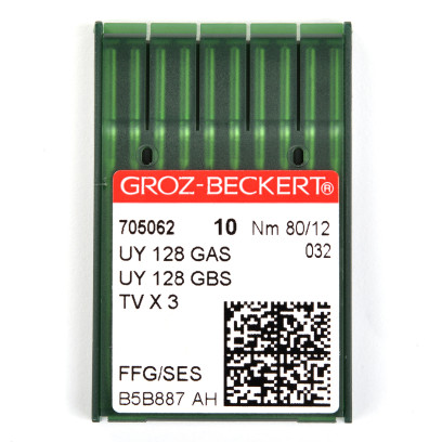 Игла для промышленных швейных машин Groz-Beckert UY128GAS/UY128GBS FFG№80 уп.10 шт. арт.705062