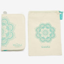 36331 Knit Pro Набор чулочных спиц для вязания Mindful Grateful (Благодарный) нержавеющая сталь, пластик, серебристый, бирюзовый, 7 видов спиц в набор
