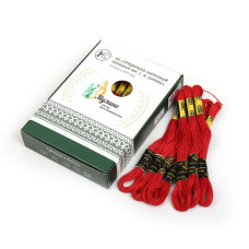 Нитки мулине цв.0907 т.красный 24х8м С-Пб