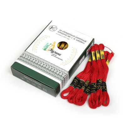 Нитки мулине цв.0907 т.красный 24х8м С-Пб