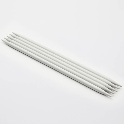 45104 Knit Pro Спицы чулочные для вязания Basix Aluminum 3,5мм/15см, алюминий, серебристый 5 шт.