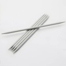 45104 Knit Pro Спицы чулочные для вязания Basix Aluminum 3,5мм/15см, алюминий, серебристый 5 шт.