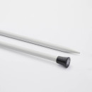 45206 Knit Pro Спицы прямые для вязания Basix Aluminum 5мм/25см, алюминий, серебристый 2 шт.