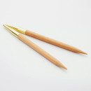35642 Knit Pro Спицы съемные для вязания Basix Birch 8мм для длины тросика 28-126см, береза, натуральный, 2шт