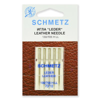 Иглы для бытовых швейных машин Schmetz для кожи 130/705H LL №70, уп.5 игл