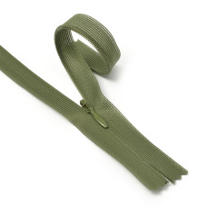 Молния MaxZipper пласт. потайная №3 20см н/р цв.F268 оливково-зеленый уп.50шт