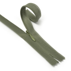 Молния MaxZipper пласт. потайная №3 20см н/р цв.F327 оливковый уп.50шт