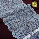 Кружево-стрейч KRUZHEVO арт.TBY.YSTL00839 шир.205мм цв.L3090 голубой уп.25м