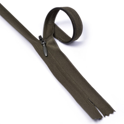 Молния MaxZipper пласт. потайная №3 20см н/р цв.F328 хаки уп.50шт