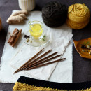 31023 Knit Pro Спицы чулочные для вязания Ginger 3мм/20см дерево, коричневый, 6шт