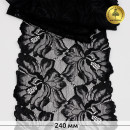 Кружево-стрейч KRUZHEVO арт.TBY.8038 шир.240мм цв.03 черный уп.3м