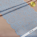 Кружево-стрейч KRUZHEVO арт.TBY.YSTL00839 шир.205мм цв.L3090 голубой уп.25м