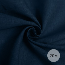 Ткань льняная 190 г/м² лен 40%, вискоза 60% шир.140 см арт.TBY.Li.1002.49 цв.49 синий рул.20м