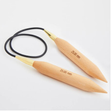 35804 Knit Pro Спицы круговые для вязания Jumbo Birch 35мм/100см, береза, натуральный