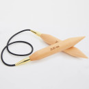35804 Knit Pro Спицы круговые для вязания Jumbo Birch 35мм/100см, береза, натуральный