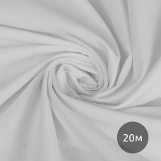 Ткань льняная 200 г/м² лен 25%, хб 25%, вискоза 25%, пэ 25% шир.140 см арт.TBY.Li.1009.01 цв.01 белый рул.20м
