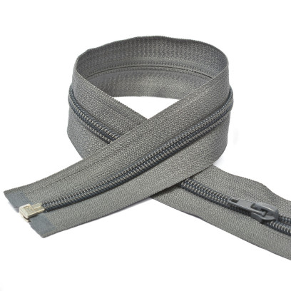 Молния MaxZipper пласт. спираль №5-N 60см цв.F312 т.серый уп.10шт