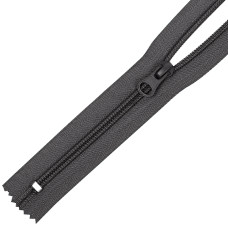 Молния MaxZipper пласт. спираль №5-N 18см н/р цв.F312т.серый уп.50шт