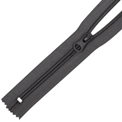 Молния MaxZipper пласт. спираль №5-N 18см н/р цв.F312т.серый уп.50шт