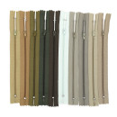 Молния MaxZipper пласт. юбочная №3, п/а 18см, АССОРТИ №4 уп.20цв х 5шт