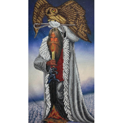 Рисунок на ткани КОНЁК арт. 1468 Человек с филином 25х45 см