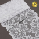 Кружево-стрейч KRUZHEVO арт.TBY.8038 шир.240мм цв.01 белый уп.3м