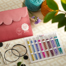 47424 Knit Pro Набор съемных спиц для вязания Deluxe, алюминий, 8 видов спиц (новый дизайн арт.47404)