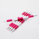42033 Knit Pro Спицы чулочные для вязания SmartStix 6мм/20см, алюминий, серебристый/охра, 5шт