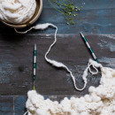 42145 Knit Pro Спицы съемные для вязания SmartStix 4мм для длины тросика 20см, алюминий, серебристый/сапфир