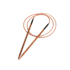 31087 Knit Pro Спицы круговые для вязания Ginger 3,5мм/80см, дерево, коричневый