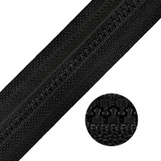 Молния MaxZipper рулонная трактор №5 цв.F322 черный уп.100м