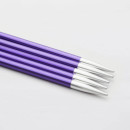 47046 Knit Pro Спицы чулочные для вязания Zing 8мм/20см, алюминий, изумрудный, 5шт