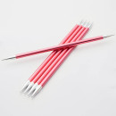 47009 Knit Pro Спицы чулочные для вязания Zing 4мм/15см, алюминий, сапфир, 5 шт